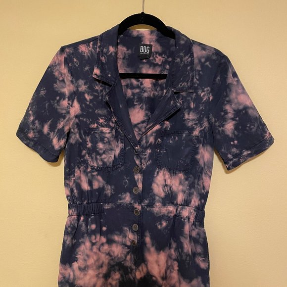 *One of a kind* Urban Outfitters Lucy Collared Button-Front Jumpsuit - Picture 4 of 12